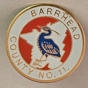 Barrhead County No. 11 Alberta Canada Pin Lapel Enamel Collectible Souvenir